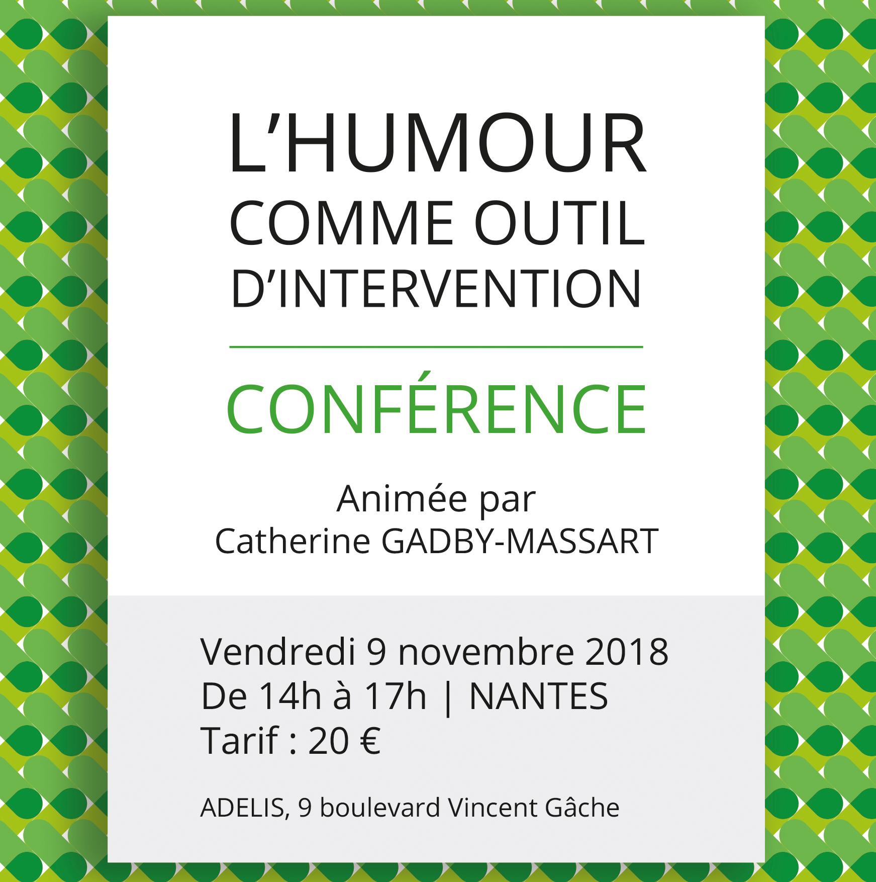 Conférence : l'humour comme outil d'intervention