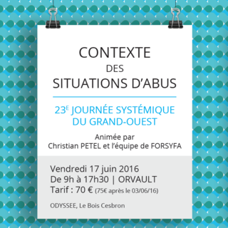 23e journée systémique : contexte des situations d'abus 2015